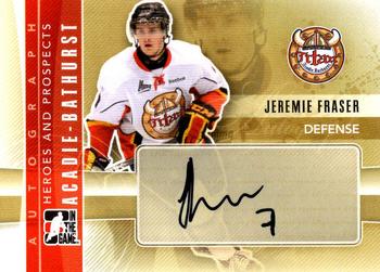2011-12 In The Game Heroes and Prospects - Autographs #A-JF Jeremie Fraser Front