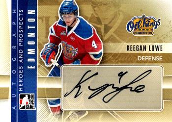 2011-12 In The Game Heroes and Prospects - Autographs #A-KL Keegan Lowe Front