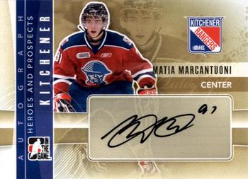 2011-12 In The Game Heroes and Prospects - Autographs #A-MM Matia Marcantuoni Front