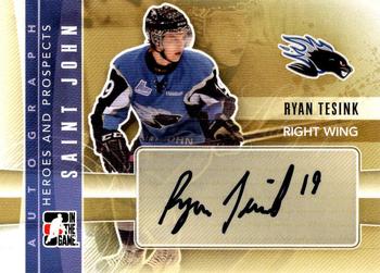 2011-12 In The Game Heroes and Prospects - Autographs #A-RT Ryan Tesink Front