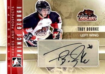 2011-12 In The Game Heroes and Prospects - Autographs #A-TB Troy Bourke Front