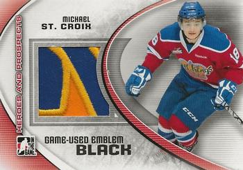 2011-12 In The Game Heroes and Prospects - Game-Used Emblems Black #M-23 Michael St. Croix Front