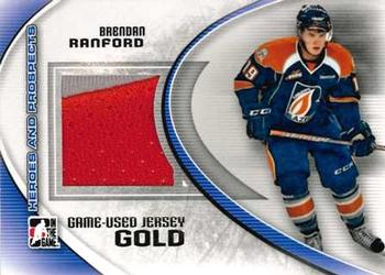 2011-12 In The Game Heroes and Prospects - Game-Used Jerseys Gold #M-28 Brendan Ranford Front