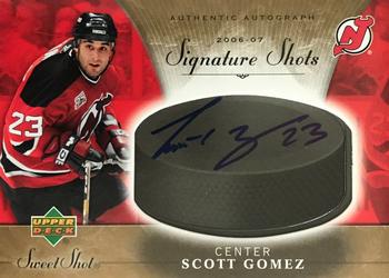 2006-07 Upper Deck Sweet Shot - Signature Shots/Saves #SS-GO Scott Gomez Front