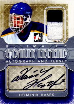 2011-12 In The Game Ultimate Memorabilia - Goalie Legend Autograph Jerseys #4 Dominik Hasek Front