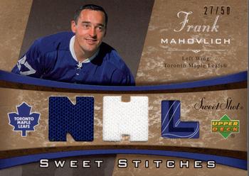 2006-07 Upper Deck Sweet Shot - Sweet Stitches Duals #SS-FM Frank Mahovlich Front