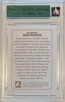 2011-12 In The Game Ultimate Memorabilia - Gold #NNO Ron Francis Back