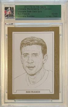 2011-12 In The Game Ultimate Memorabilia - Gold #NNO Ron Francis Front