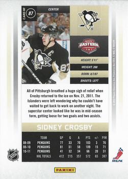 2011-12 Panini Contenders - Gold #87 Sidney Crosby Back