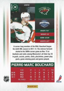 2011-12 Panini Contenders - Gold #96 Pierre-Marc Bouchard Back