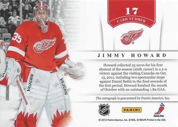 2011-12 Panini Contenders - NHL Ink #17 Jimmy Howard Back