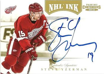 2011-12 Panini Contenders - NHL Ink Gold #18 Steve Yzerman Front