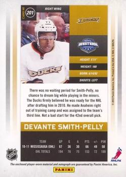 2011-12 Panini Contenders - Signature Patch #201 Devante Smith-Pelly Back