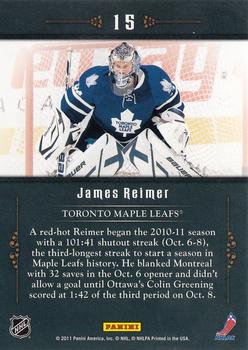 2011-12 Panini Crown Royale - In Harm's Way #15 James Reimer Back