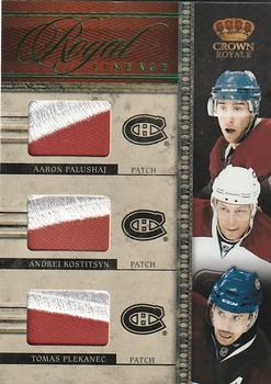 2011-12 Panini Crown Royale - Royal Lineage Materials Patches #16 Aaron Palushaj / Andrei Kostitsyn / Tomas Plekanec Front