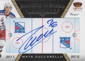 2011-12 Panini Crown Royale - Scratching The Surface Signatures #50 Mats Zuccarello Front