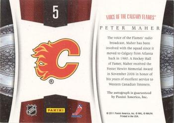2011-12 Panini Crown Royale - Voices of the Game Signatures #5 Peter Maher Back