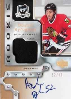 2006-07 Upper Deck The Cup - Gold Rainbow Autographed Rookie Patches #119 Dustin Byfuglien Front