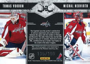 2011-12 Panini Limited - Brothers In Arms Materials #13 Tomas Vokoun / Michal Neuvirth Back