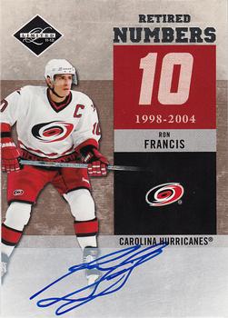 2011-12 Panini Limited - Retired Numbers Signatures #9 Ron Francis Front