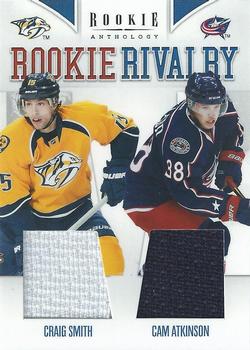 2011-12 Panini Rookie Anthology - Rookie Rivalry Dual Jerseys #55 Craig Smith / Cam Atkinson Front