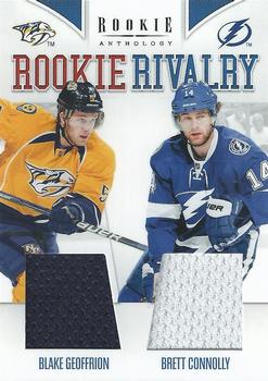 2011-12 Panini Rookie Anthology - Rookie Rivalry Dual Jerseys #59 Blake Geoffrion / Brett Connolly Front