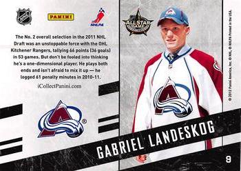 2011-12 Panini Pinnacle - All Star Game #9 Gabriel Landeskog Back