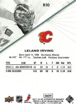 2011-12 SP Authentic - Rookie Extended #R10 Leland Irving Back
