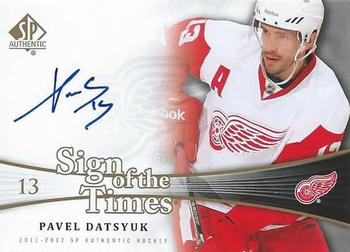 2011-12 SP Authentic - Sign of the Times #SOT-PD Pavel Datsyuk Front