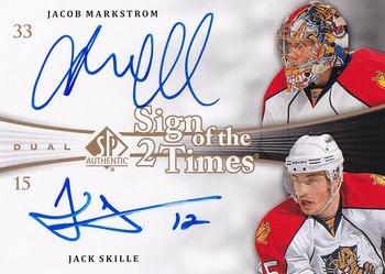 2011-12 SP Authentic - Sign of the Times 2 #SOT2-JJ Jacob Markstrom / Jack Skille Front