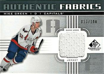 2011-12 SP Game Used - Authentic Fabrics #AF-GR Mike Green Front