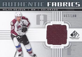 2011-12 SP Game Used - Authentic Fabrics #AF-HE Milan Hejduk Front