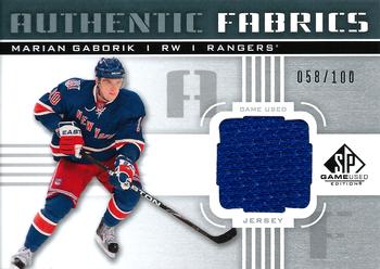 2011-12 SP Game Used - Authentic Fabrics #AF-MG Marian Gaborik Front