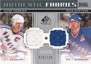 2011-12 SP Game Used - Authentic Fabrics Dual #AF2-MG Mark Messier / Mike Gartner Front