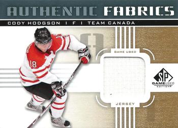 2011-12 SP Game Used - Authentic Fabrics Gold #AF-CH Cody Hodgson Front