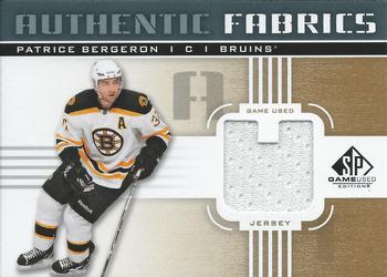 2011-12 SP Game Used - Authentic Fabrics Gold #AF-PB Patrice Bergeron Front