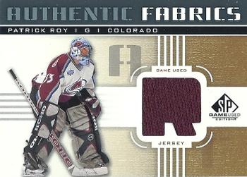 2011-12 SP Game Used - Authentic Fabrics Gold #AF-PR Patrick Roy Front