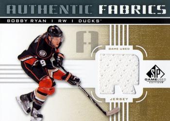 2011-12 SP Game Used - Authentic Fabrics Gold #AF-RY Bobby Ryan Front