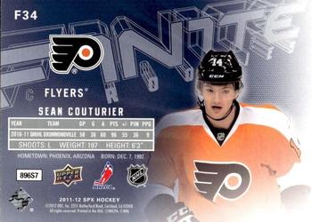 2011-12 SPx - Finite Rookies #F34 Sean Couturier Back