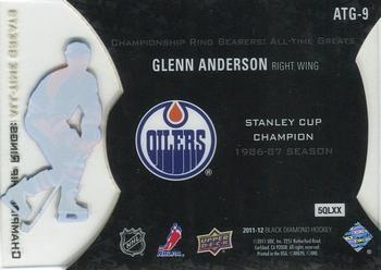 2011-12 Upper Deck Black Diamond - All-Time Greats Championship Rings #ATG-9 Glenn Anderson Back