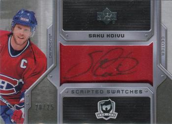 2006-07 Upper Deck The Cup - Scripted Swatches #SS-SK Saku Koivu Front