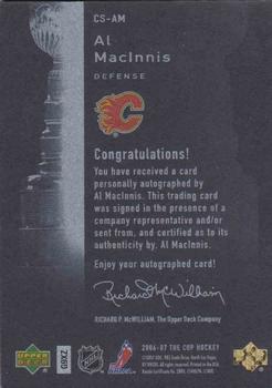 2006-07 Upper Deck The Cup - Stanley Cup Signatures #CS-AM Al MacInnis Back