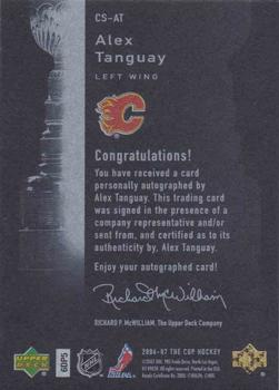 2006-07 Upper Deck The Cup - Stanley Cup Signatures #CS-AT Alex Tanguay Back