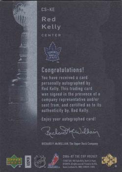 2006-07 Upper Deck The Cup - Stanley Cup Signatures #CS-KE Red Kelly Back