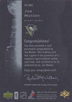 2006-07 Upper Deck The Cup - Stanley Cup Signatures #CS-MU Joe Mullen Back