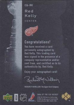 2006-07 Upper Deck The Cup - Stanley Cup Signatures #CS-RK Red Kelly Back