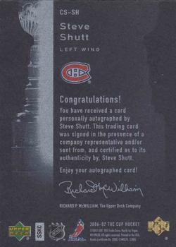 2006-07 Upper Deck The Cup - Stanley Cup Signatures #CS-SH Steve Shutt Back