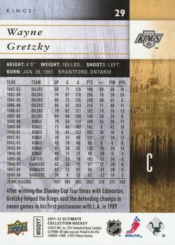 2011-12 Upper Deck Ultimate Collection #29 Wayne Gretzky Back