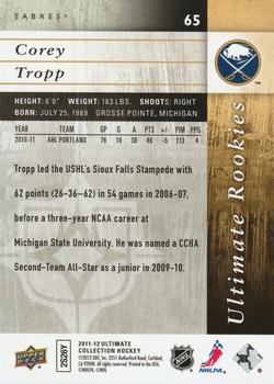 2011-12 Upper Deck Ultimate Collection #65 Corey Tropp Back