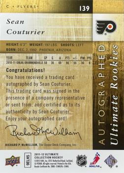 2011-12 Upper Deck Ultimate Collection #139 Sean Couturier Back